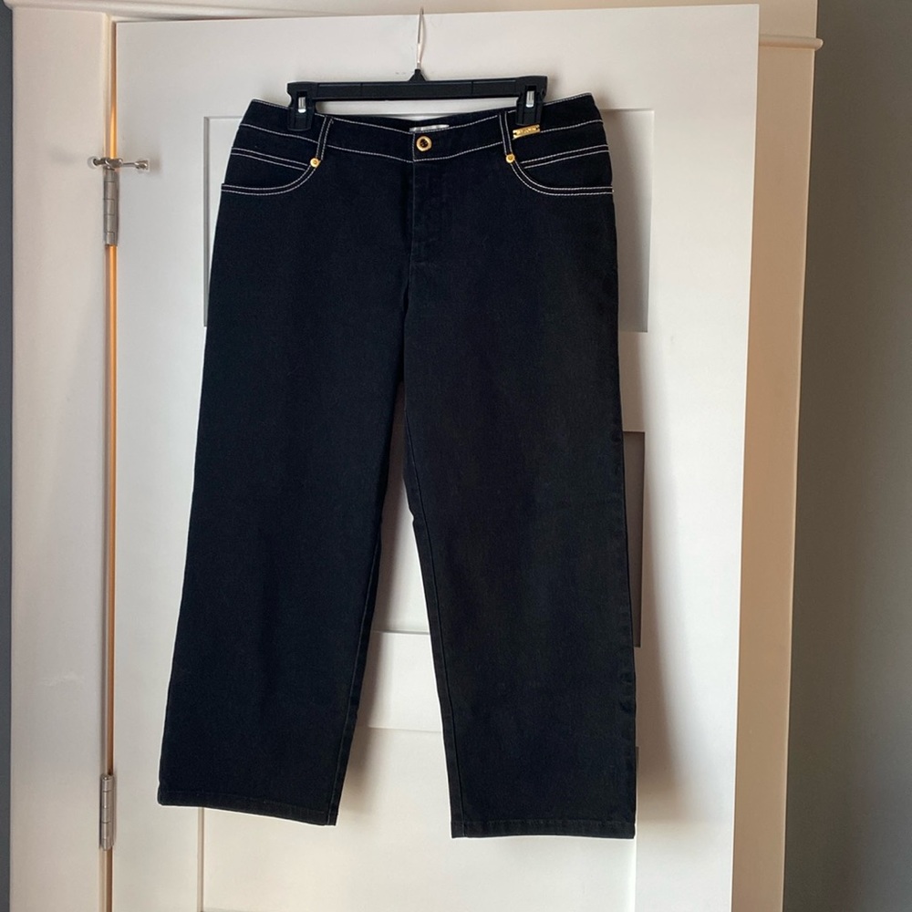 St. John Sport Black Capri Jeans sz10